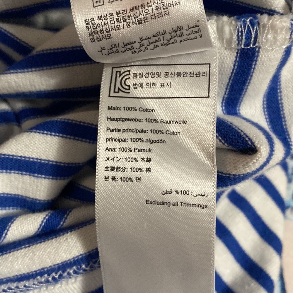 Joules Women's Size 10 Striped Short Sleeve Riviera Blue White Casual Dress - Picture 8 of 8